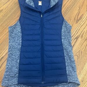 Lucy Navy and Heather Gray Quilted Vest sz.small